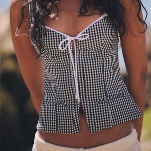 Zara Gingham Corset Top